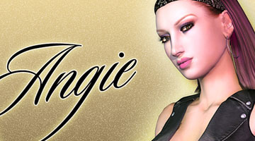 'Angie' : Realtime Rigged Character, 3DSMax, Photoshop